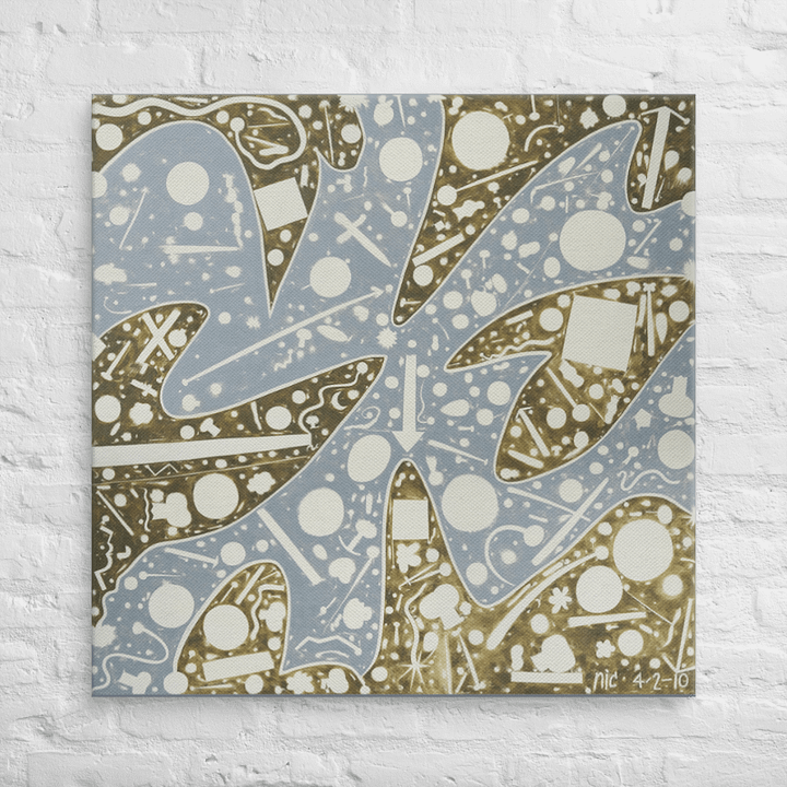Cartoon Clock (2010) on Canvas (36" x 36") product image (2)