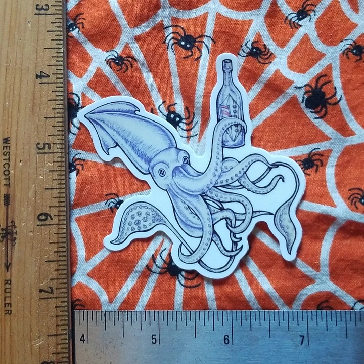Curious Kraken Sticker product image (1)