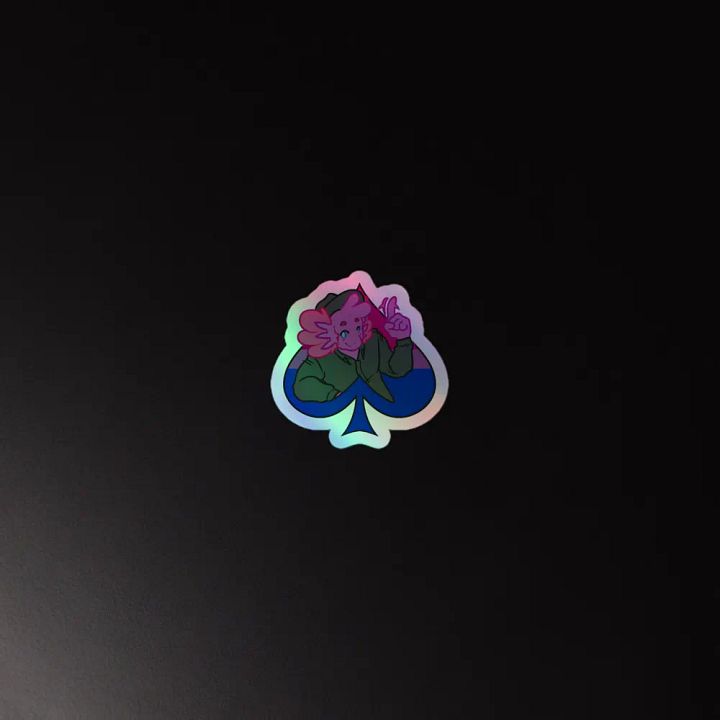 Bi in Spades | Kiss-Cut Holo Sticker product image (2)
