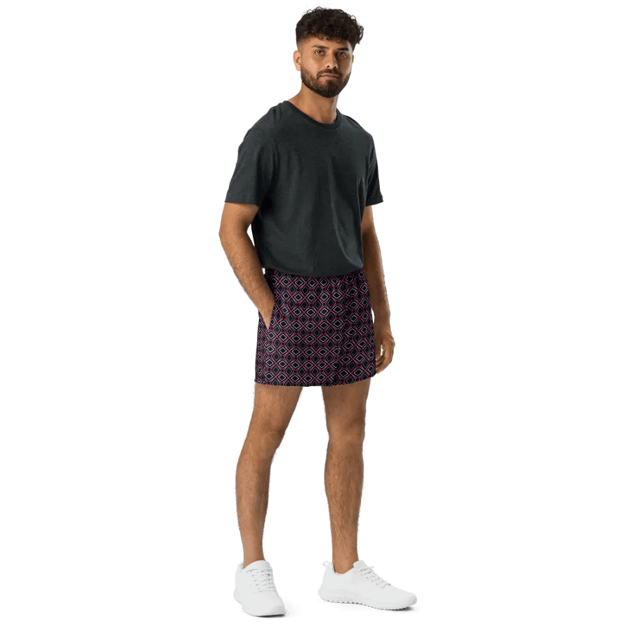 Geometric Illusion All Over Print Unisex Athletic Short Shorts product image (5)