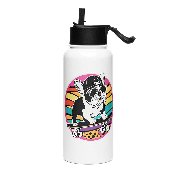 Good Vibes Skateboarding Frenchie Stainless Steel Bottle product image (1)