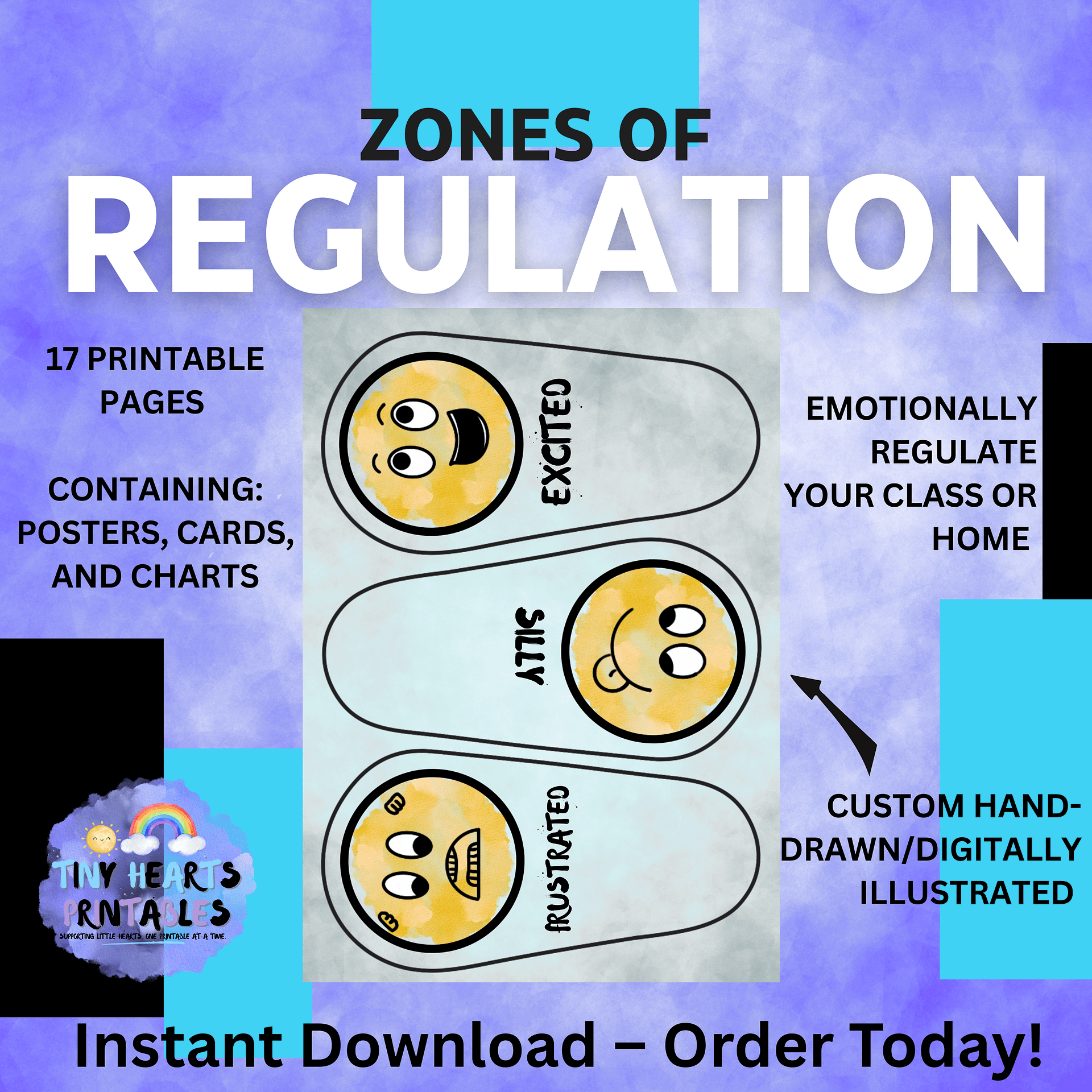 Zones of Regulation Printable Toolkit - 18 Pages | Visual Supports for Emotional Regulation | SEN, EYFS, Classroom Resource product image (3)
