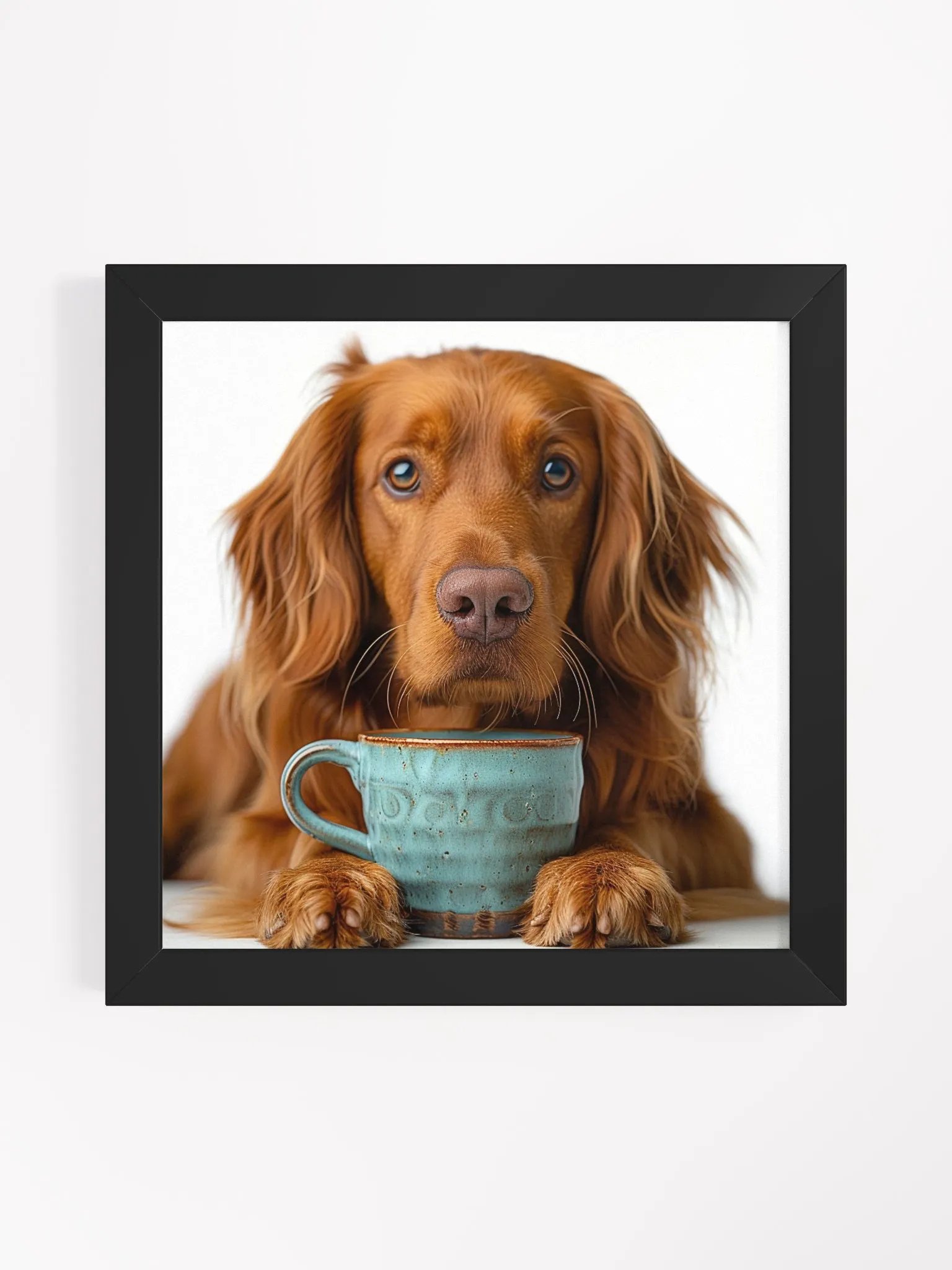 Coffee Lover Cute Irish Setter Dog Art product image (1)