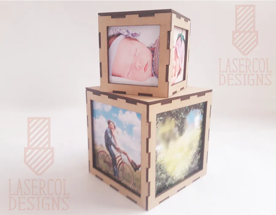 Photo Cube Keepsake Box (two sizes) - Laser Cut Files product image (6)