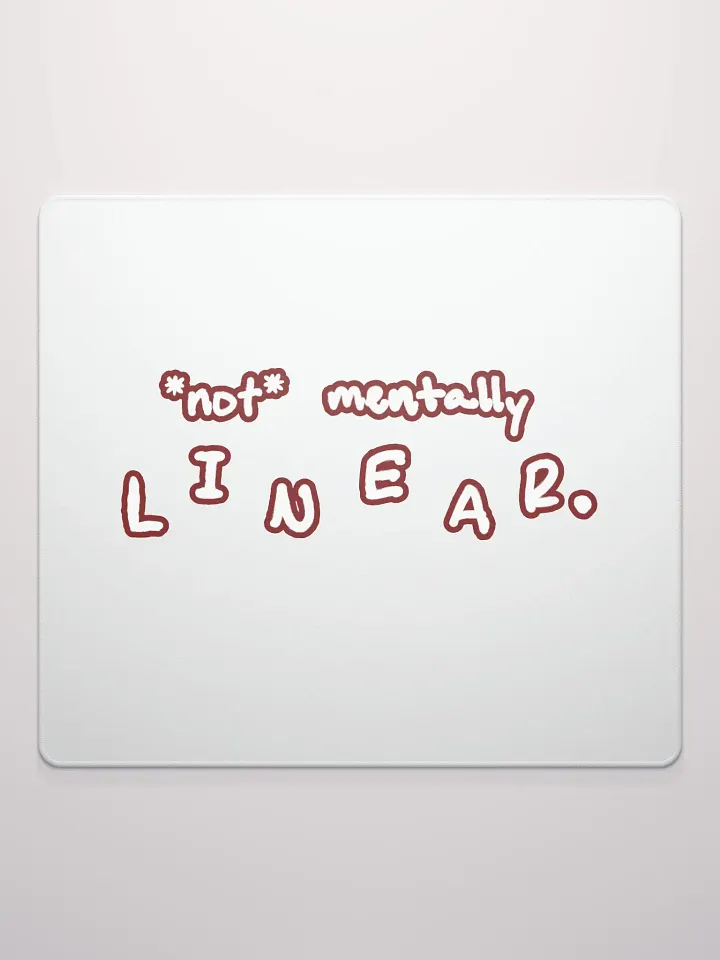 *not* mentally linear (lined design, #6D1616) mouse pad product image (2)