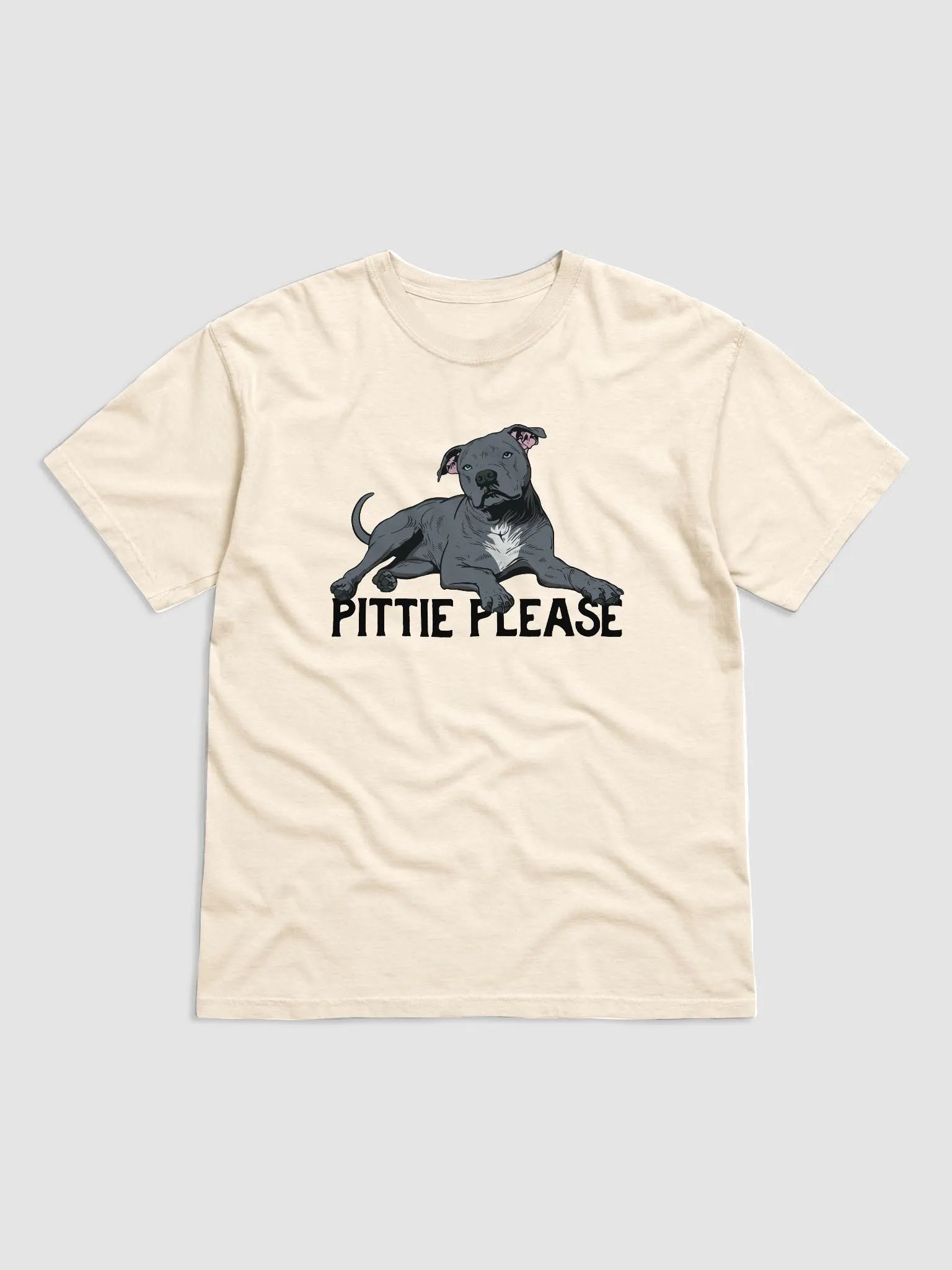 Pittie Please T-Shirt of a Pitbull (Blue) | Funny T-Shirt for Pittie, Staffordshire, and Bully Owners product image (29)