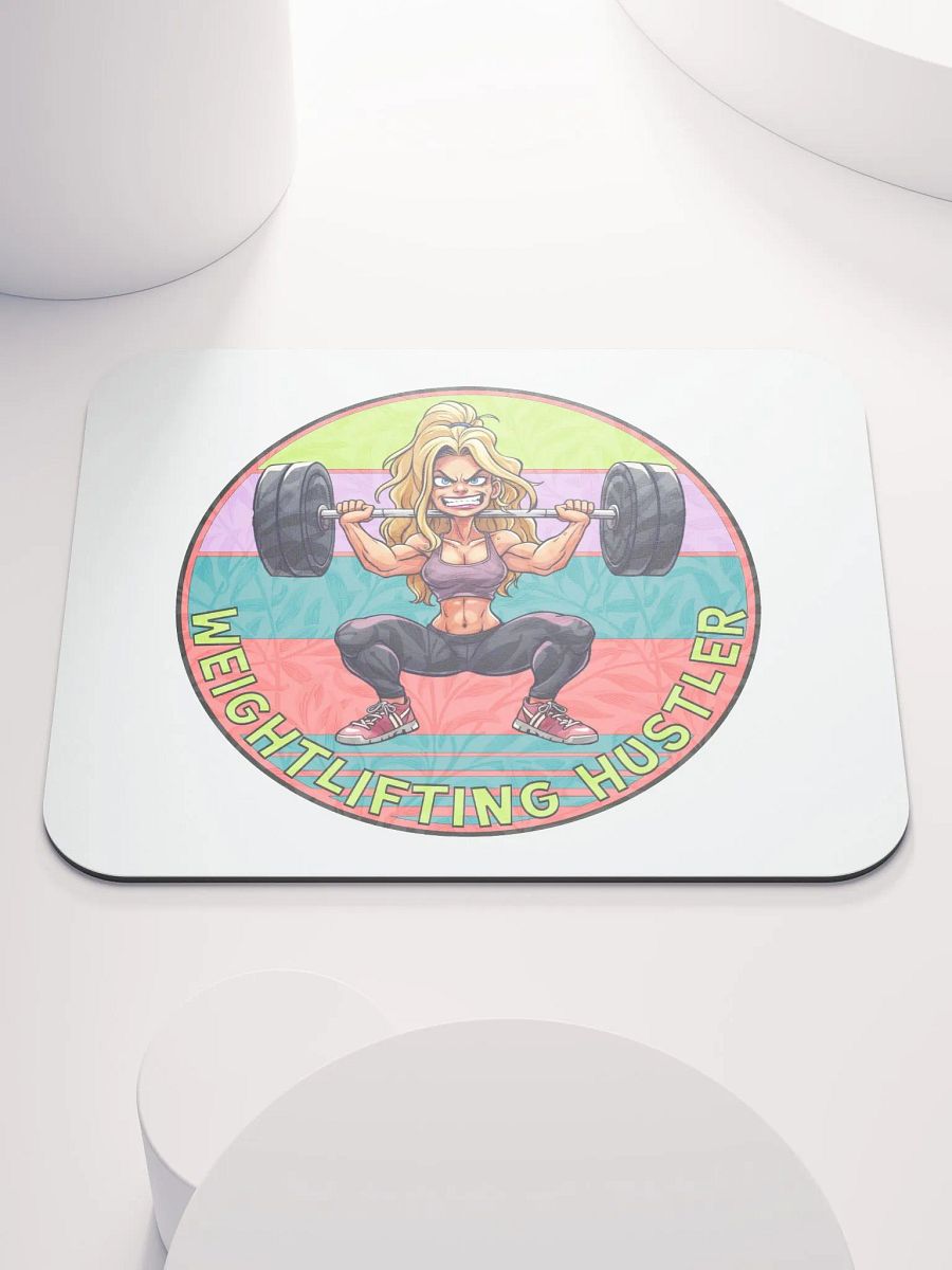 Weightlifting Hustler Female Strength Mouse Pad product image (1)