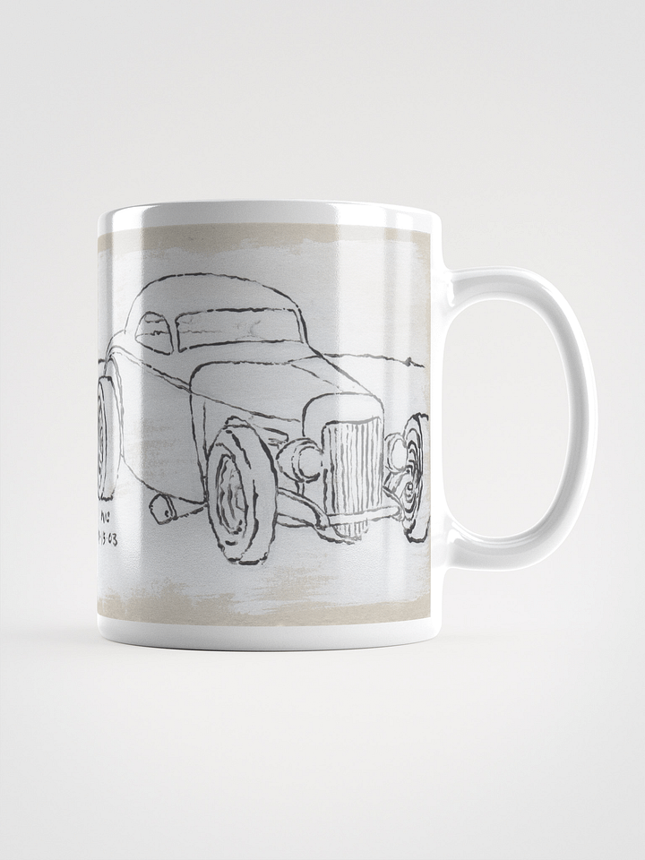 White Cars 3 & 4 on White Glossy Mug product image (1)