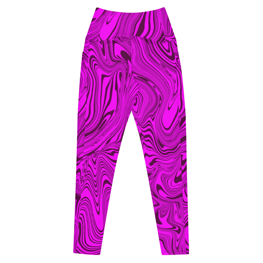 Leggings with Pockets - Abstract Purple Swirls product image (7)
