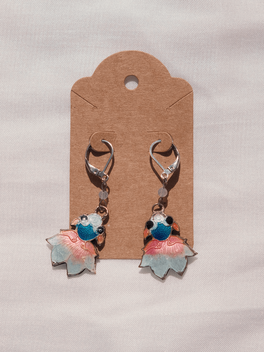 Silver flow - Blue lace agate earrings 🐟 product image (1)