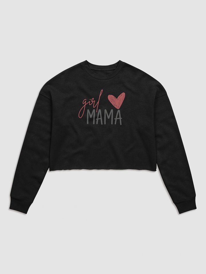 Girl Mama Crop Top | Cute Minimalist Script Design | Trendy Mother Daughter Tee product image (1)