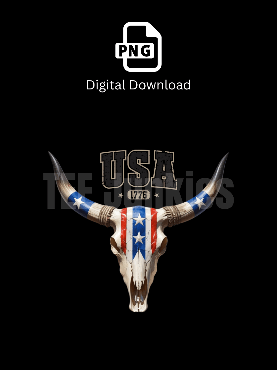 USA Cow Skull PNG | Digital Download product image (1)