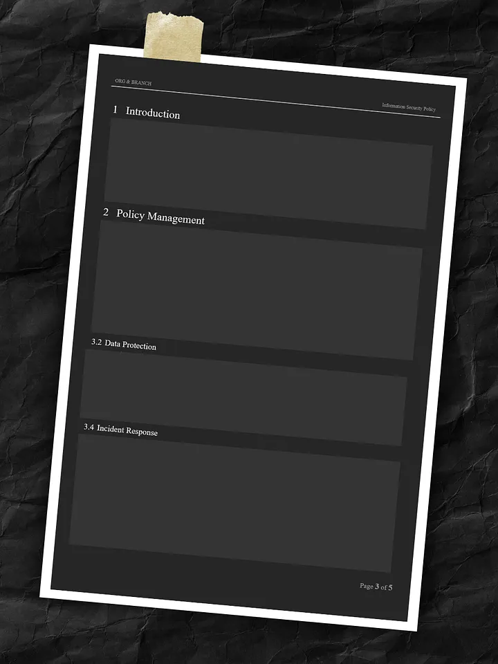 Information Security Policy Template product image (2)