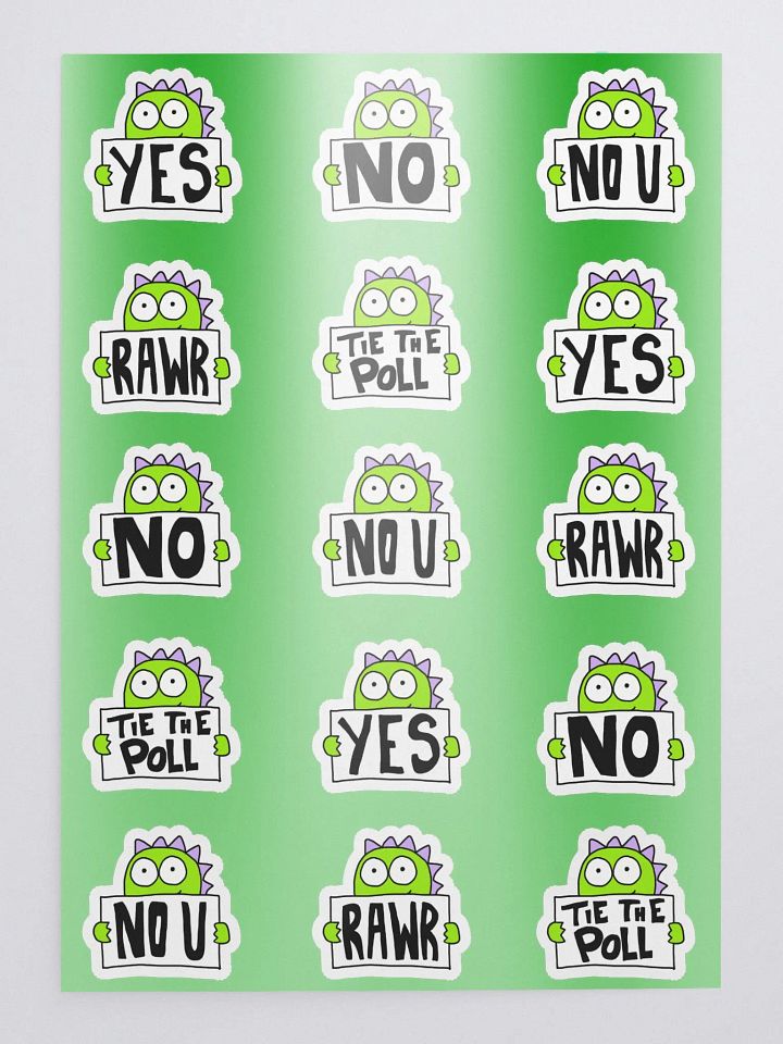 Dino Signs Sticker Sheet product image (1)
