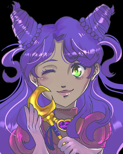 Cosmic Magical girl!
This design appears on a T-shirt I designed on Redbubble. follow link to design.

https://shorturl.at/PDI7s