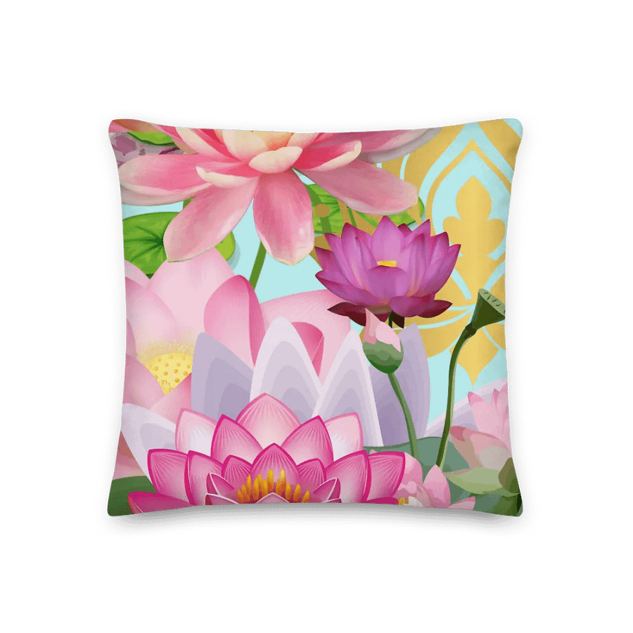 Lotus Pond Premium Pillow product image (7)