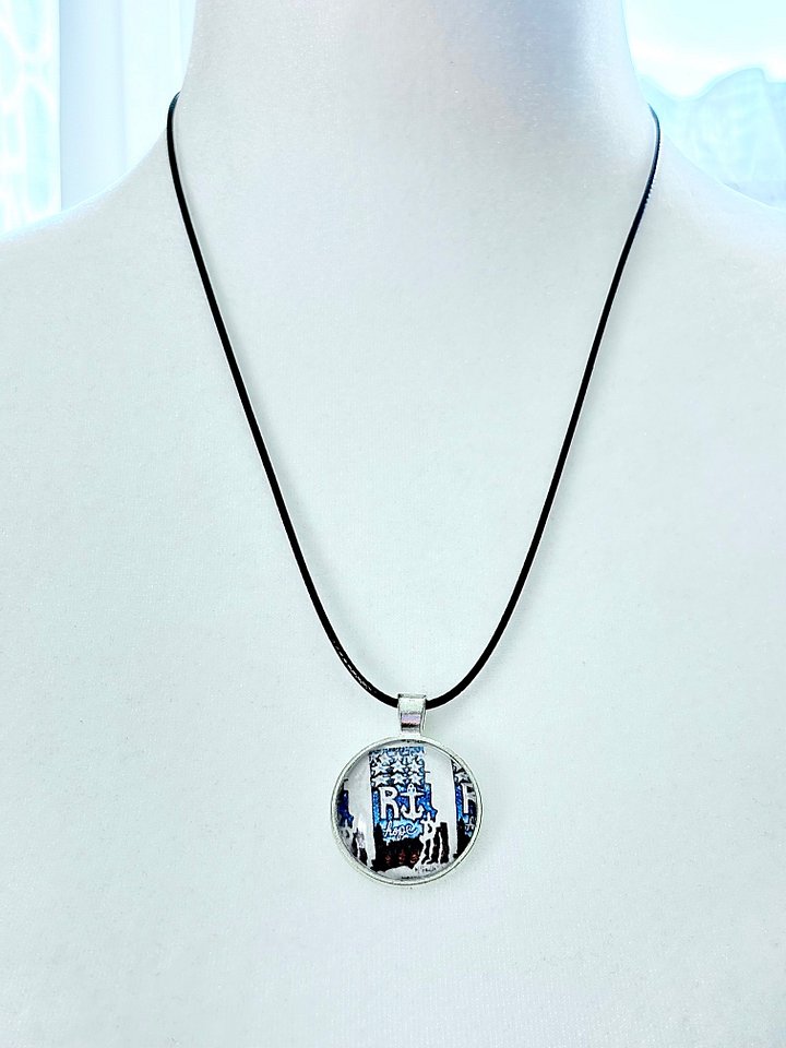 Rhode Island Hope | Handmade Pendant Necklace on a Faux Leather Cord | by Monique Faella Designs™ | MFD-00044 product image (2)