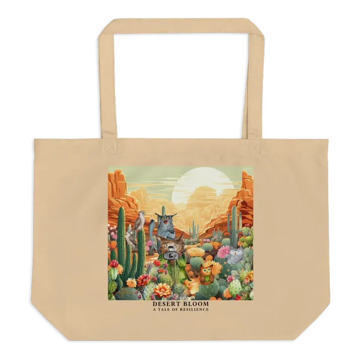 Desert Bloom: A Tale of Resilience Eco Tote Bag (Large) product image (1)