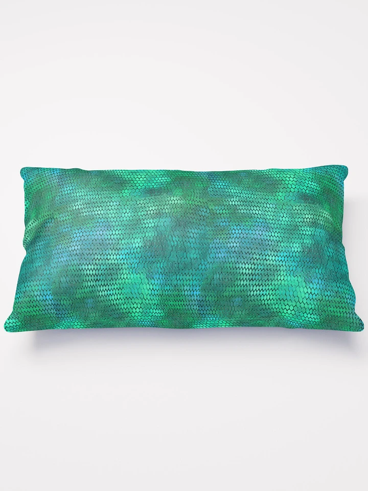 Blue Green Dragon Scales Throw Pillow product image (2)