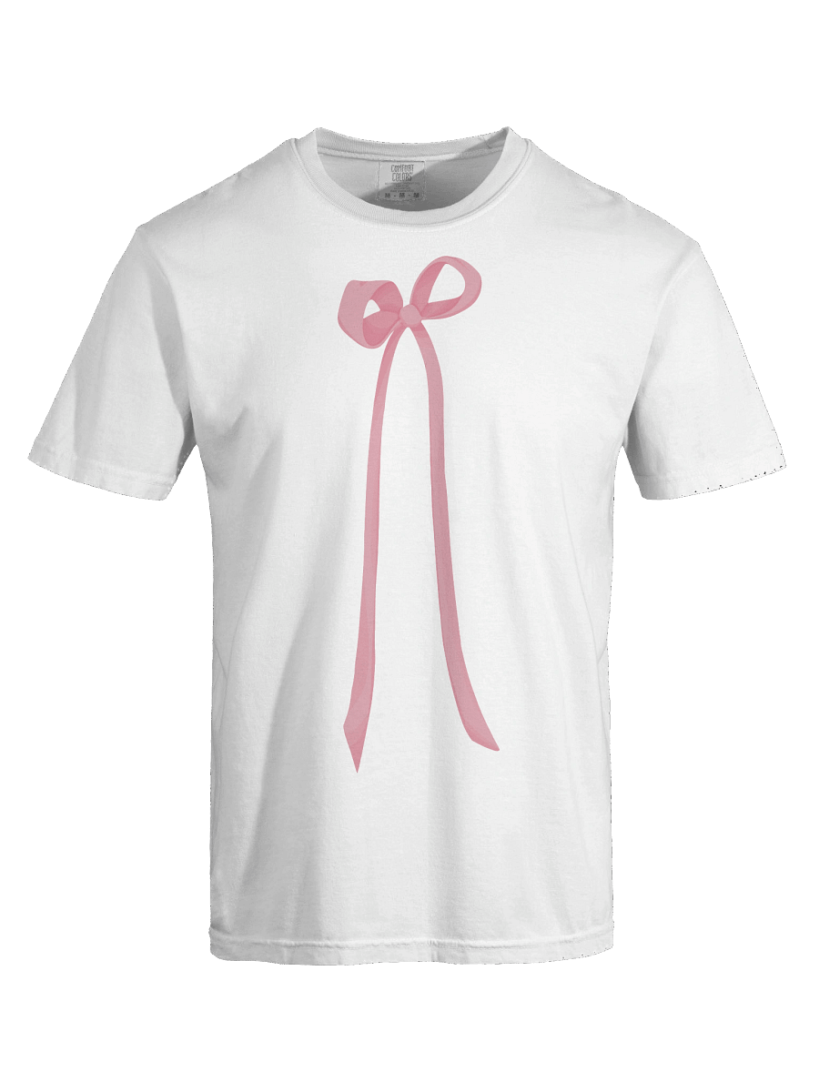 Vintage Pink Ribbon Bow T-Shirt product image (98)