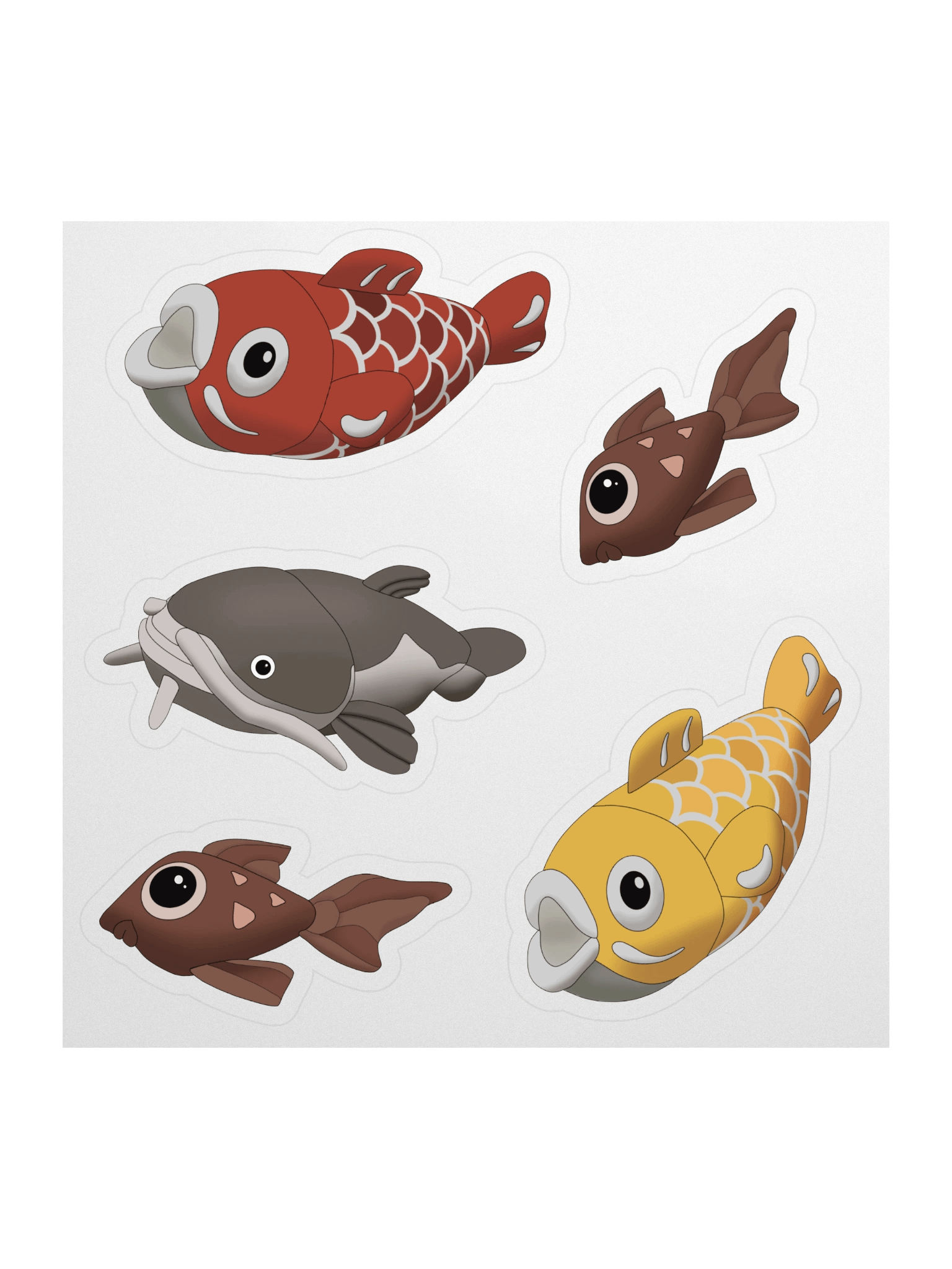 Fish Plushies stickers - Palia-inspired product image (1)