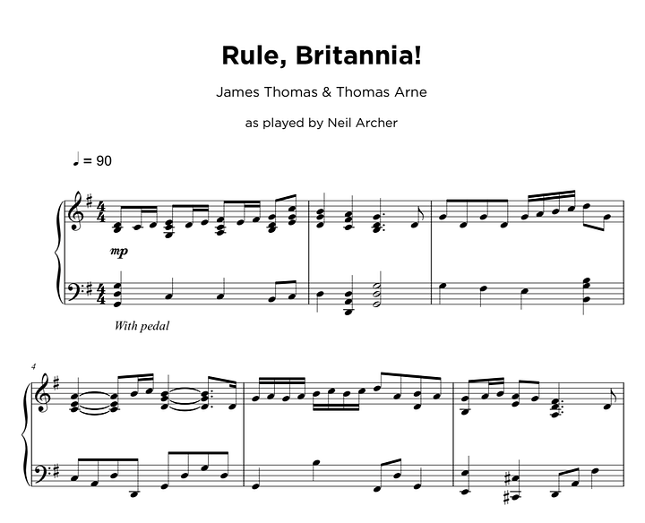 Rule, Britannia Sheet Music product image (1)