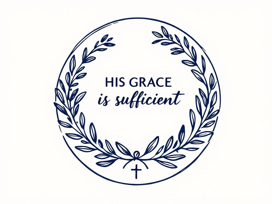 HIS GRACE IS SUFFICIENT CHRISTIAN TUMBLER | 2 CORINTHIANS 12:9 product image (3)