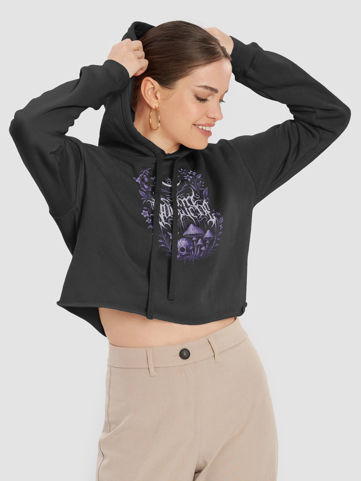 Nocturne Botanica Cropped Hoodie product image (5)