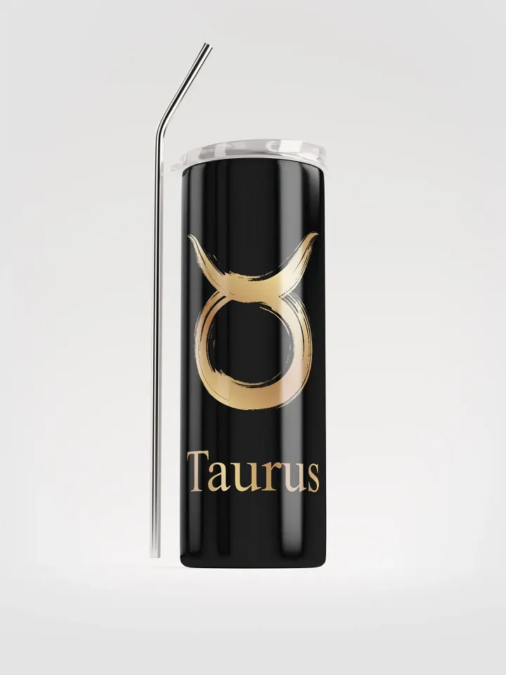Shine with Golden Taurus: Luxury Steel Tumbler for Zodiac Enthusiasts product image (1)