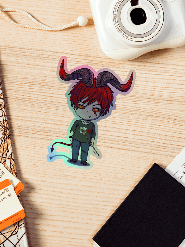 Limited Edition Holographic Sticker #3 - The Horned One product image (3)