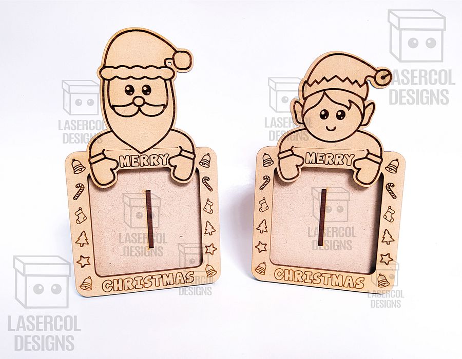 Christmas Ornaments Photo Frame Set 1 - Laser Cut Files product image (7)