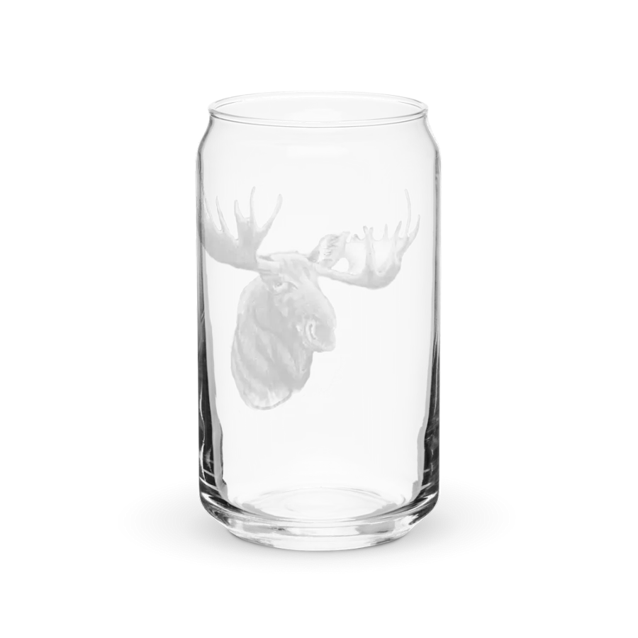 Moose Drawing Glass Can Cup product image (38)
