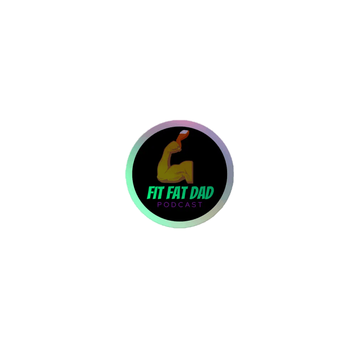 Fit Fat Dad Logo Hologram Sticker product image (1)