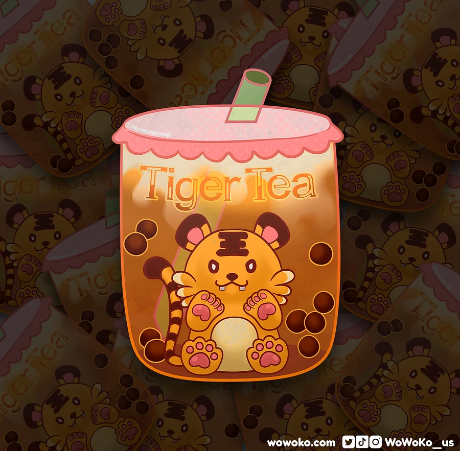 Zodiac Drink - Tiger Milk Tea - Sticker product image (3)