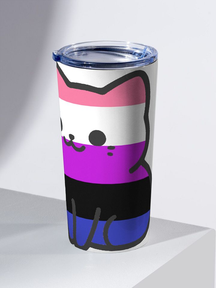 Genderfluid Pride Kitty Tumbler Cup product image (2)