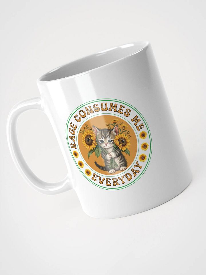 Rage Consumes Me Everyday Cat & Sunflowers Mug product image (2)