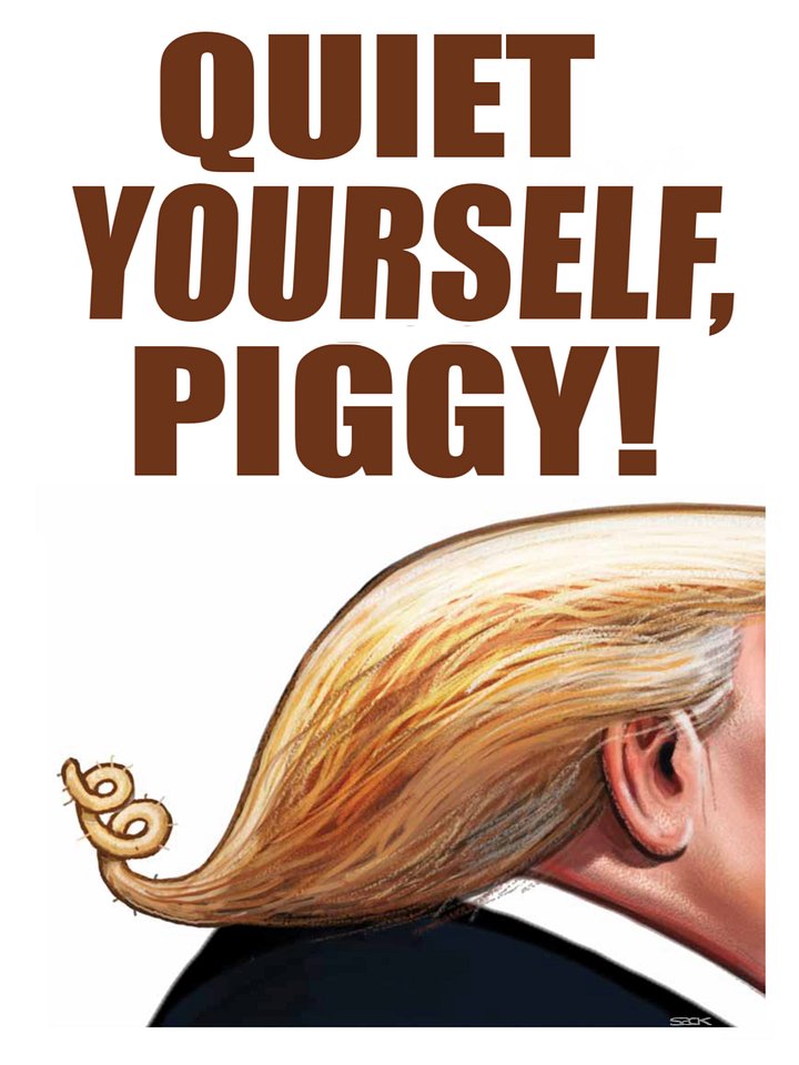 “Quiet Yourself, Piggy” — Anti-Trump Poster (Digital Download) product image (1)