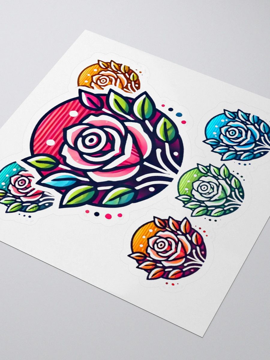 Symmetrical Rose Kiss-Cut Stickers product image (3)