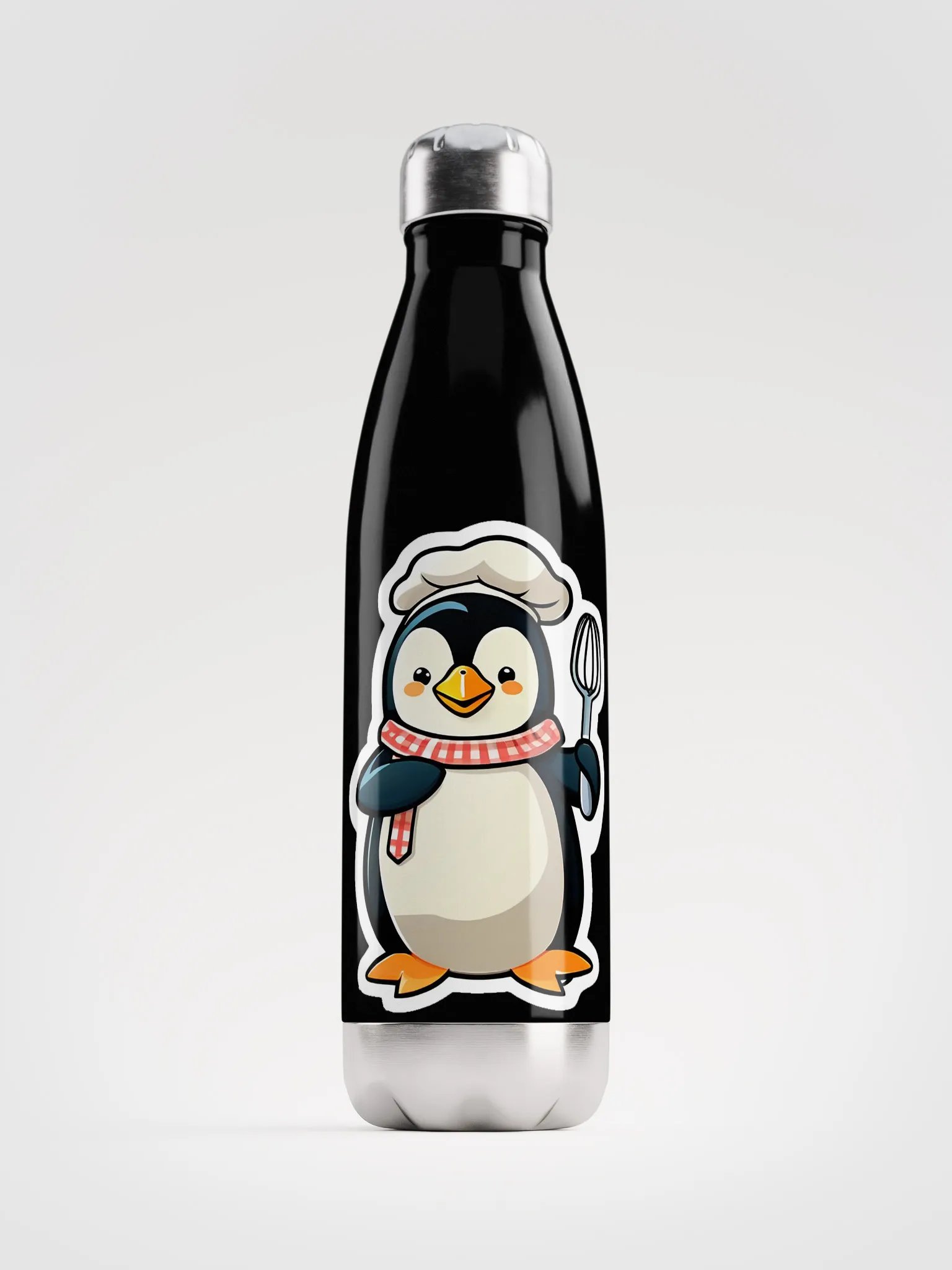 Whisking Penguin Stainless Steel Water Bottle product image (2)