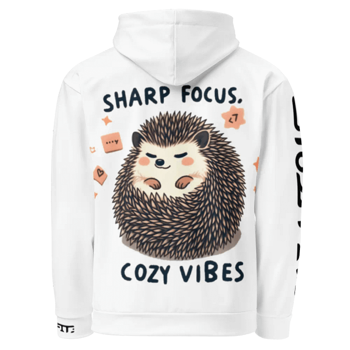 Sharp focus, cozy vibes - Recycled Hoodie product image (1)