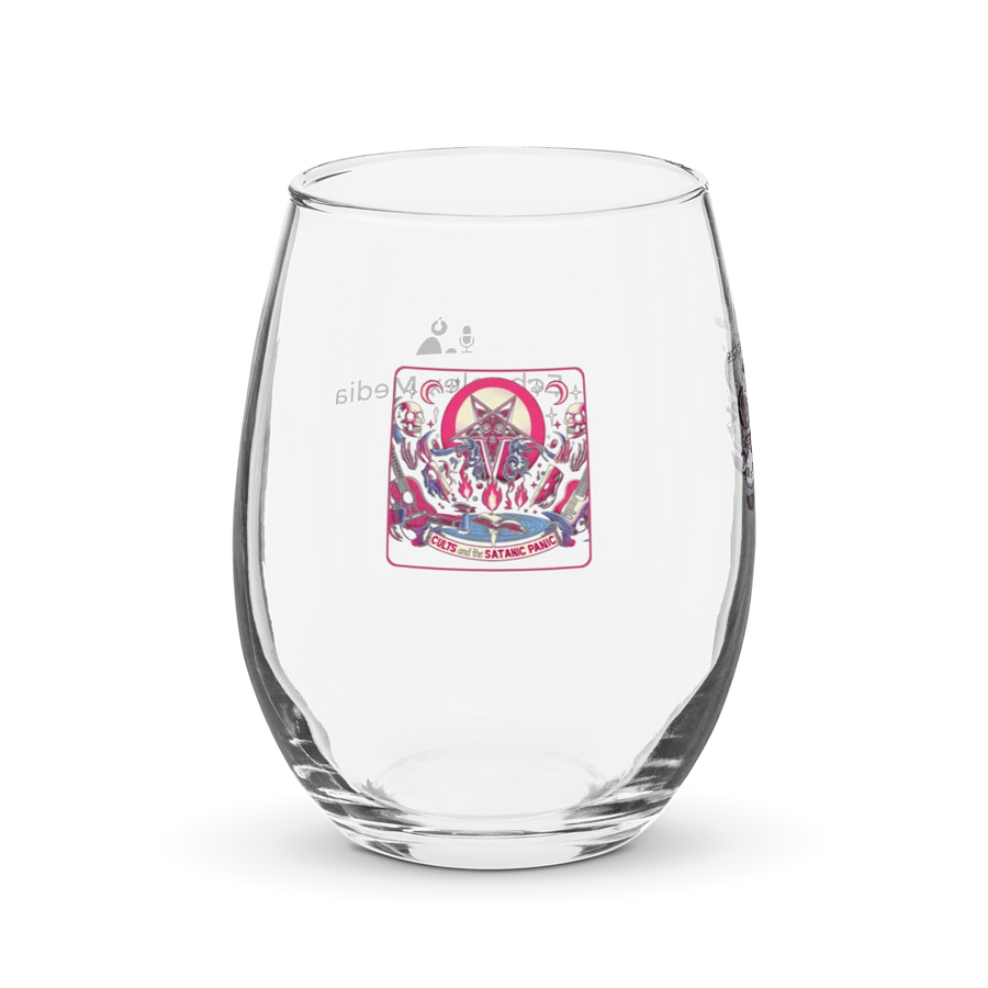 Cults And The Satanic Panic Stemless Wine Glass product image (3)