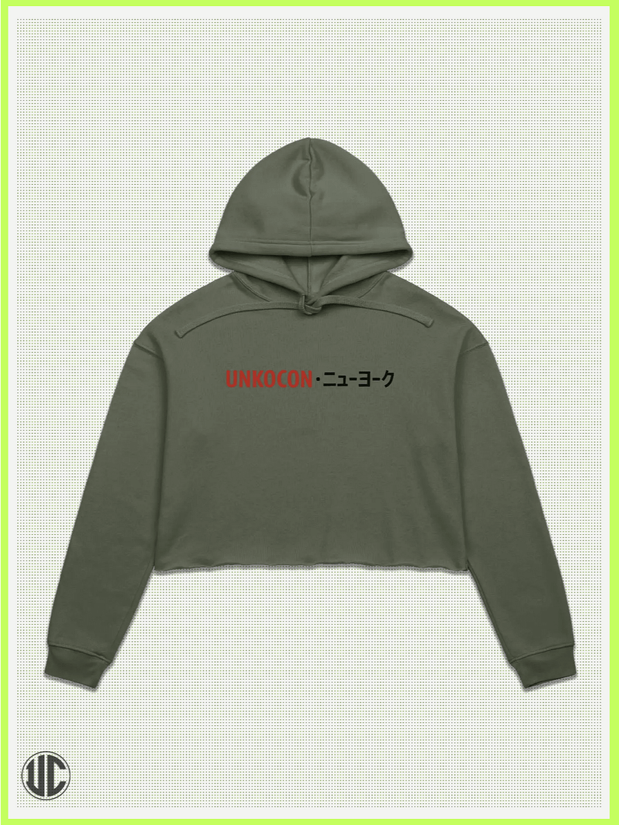 UnkoCon – Rockaway Beach NY Skater Crop Hoodie product image (1)
