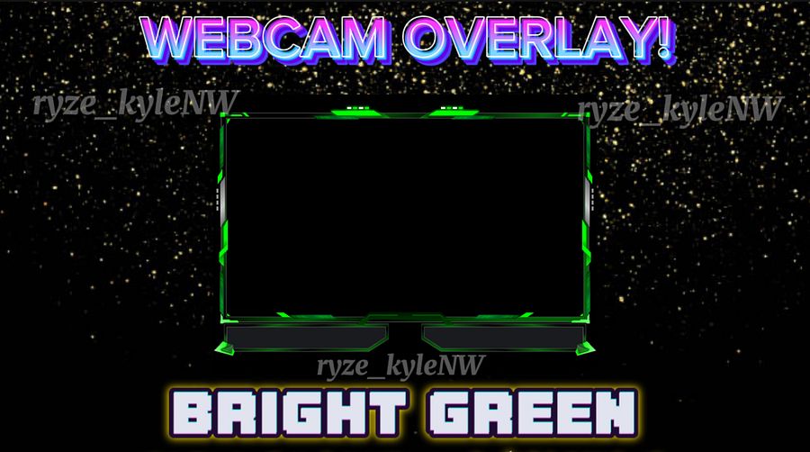 Webcam Overlay BRIGHT GREEN product image (2)