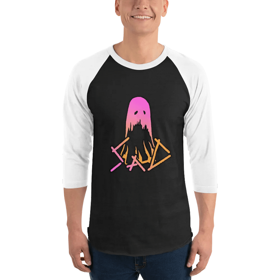 SaD 3/4 Two-Tone Tee (Raglan Tee) Logo - Pink and Orange product image (1)