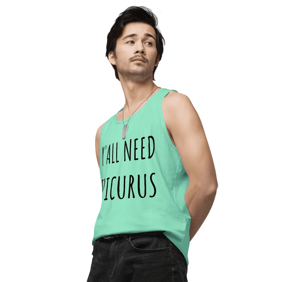 Y'all Need Epicurus BLACK (Cotton Heritage Men's Premium Tank Top) product image (5)