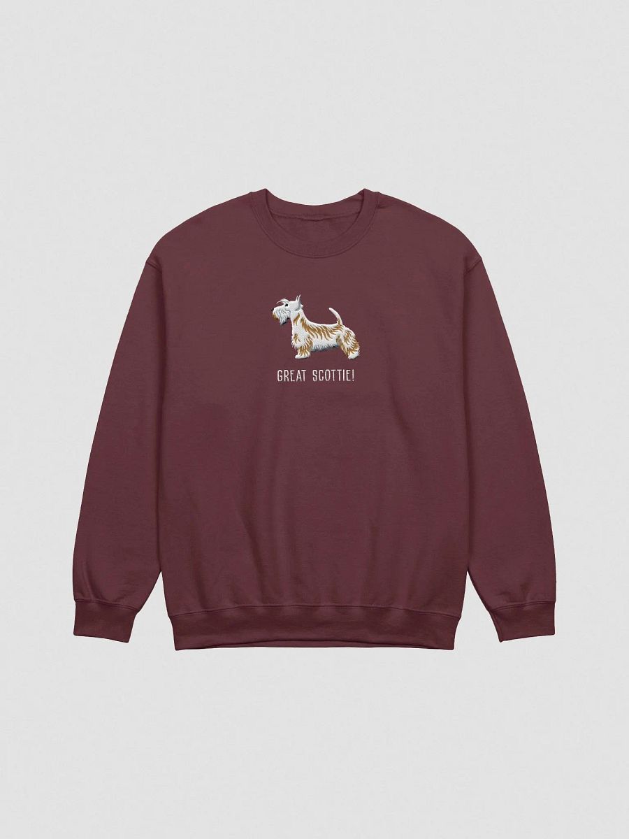 Great Scottie! Sweatshirt (Embroidered) of a Scottish Terrier(White) product image (4)