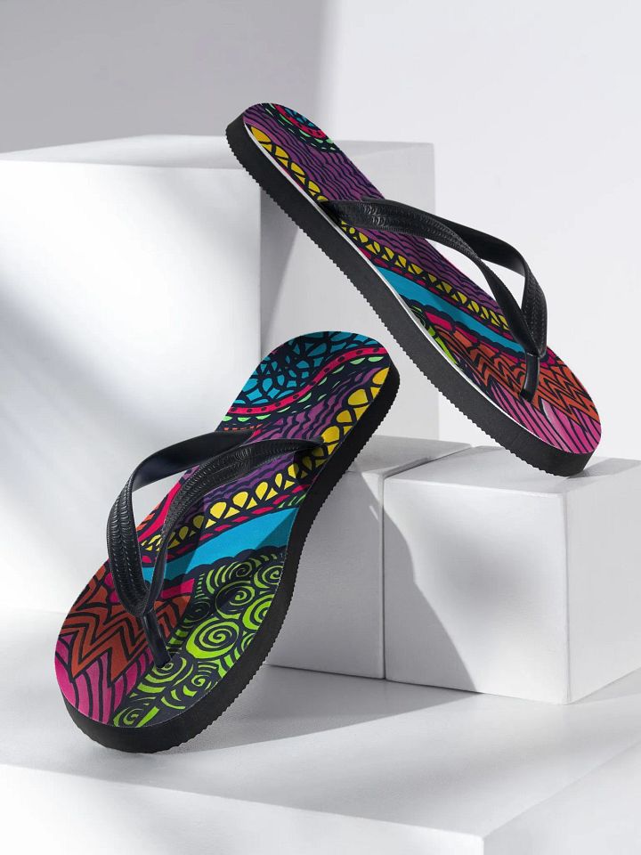 Psychedelic Swirl Custom Flip-Flops product image (1)