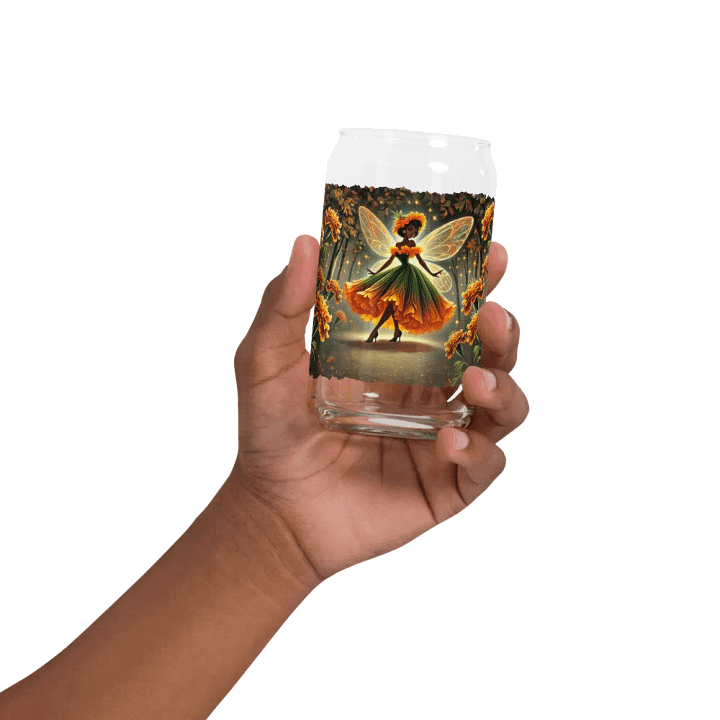 Enchanted Marigold Fairy Glass with Optional Lid and Straw product image (32)