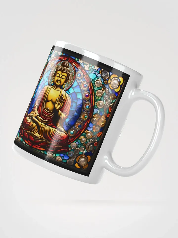 #004 Red and Gold Buddha Stained Glass Mug product image (4)