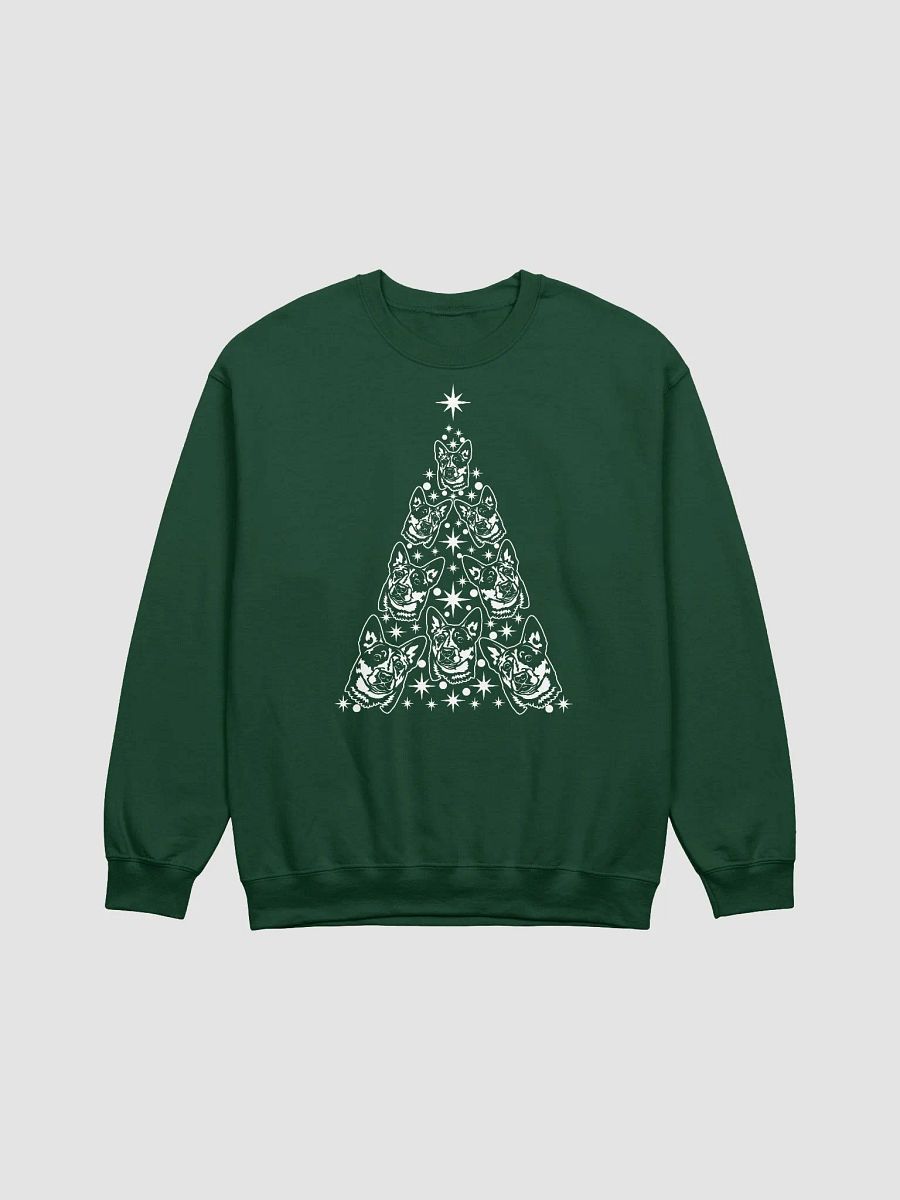 Australian Cattle Dog Christmas Tree Sweatshirt Design for Blue and Red Heeler Paw-rents product image (13)